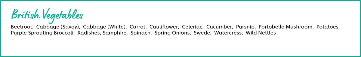 British vegetables British vegetables
