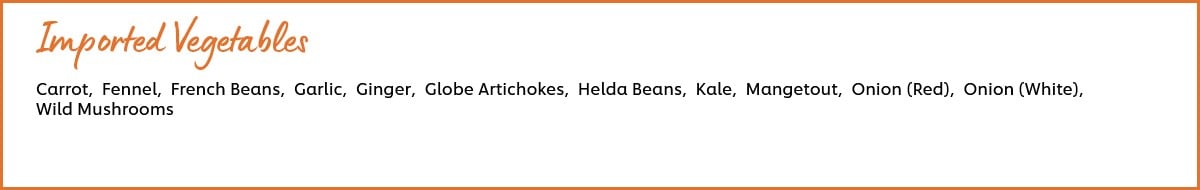 Imported vegetables Imported vegetables
