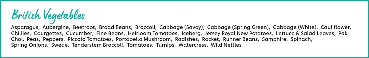 British vegetables British vegetables