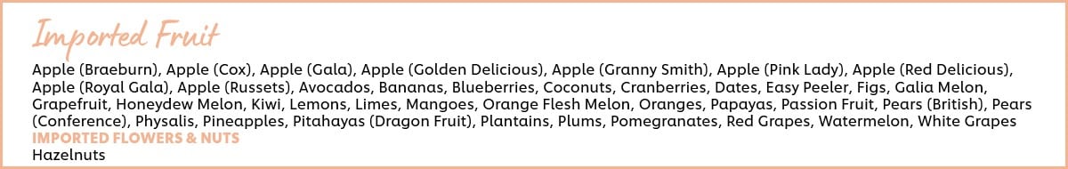 Imported fruit Imported fruit
