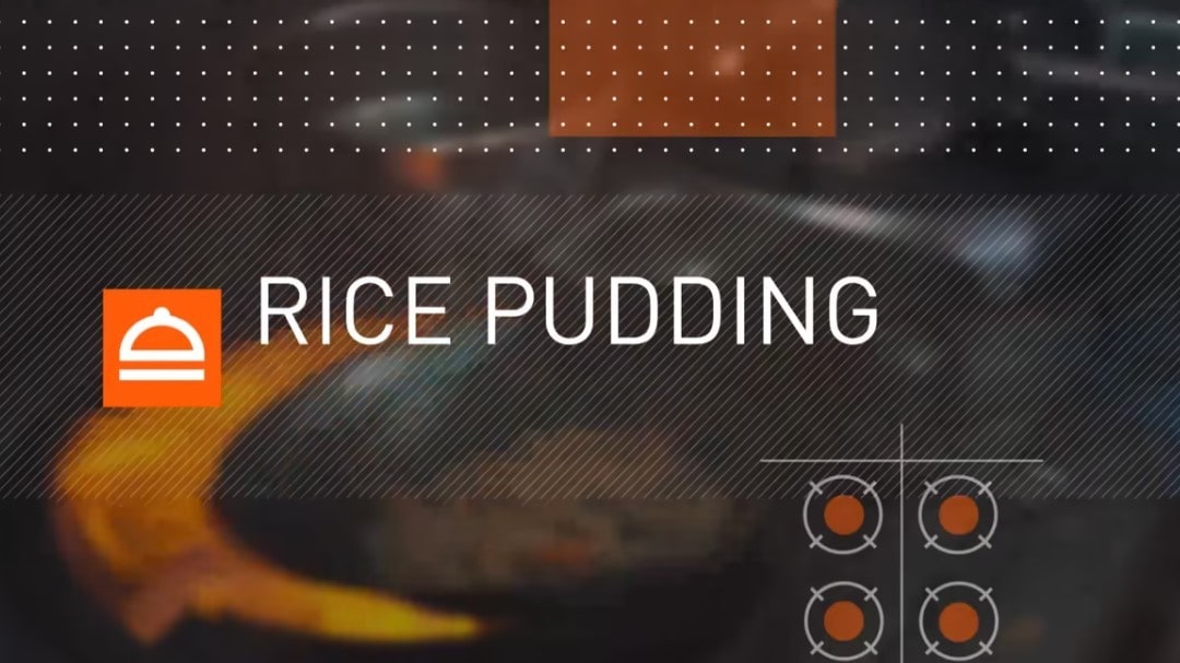 1. Rice pudding