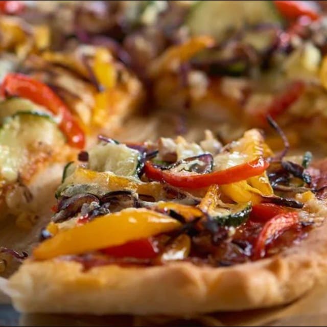 Roasted vegetable pizza Roasted vegetable pizza