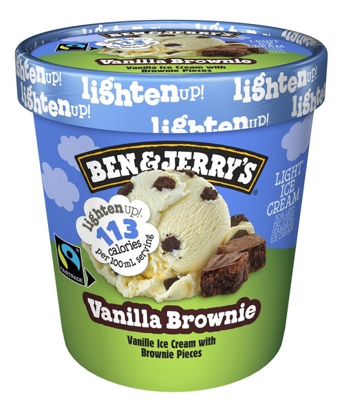 B&J Lighten Up Vanilla Fudge Brownie - 
