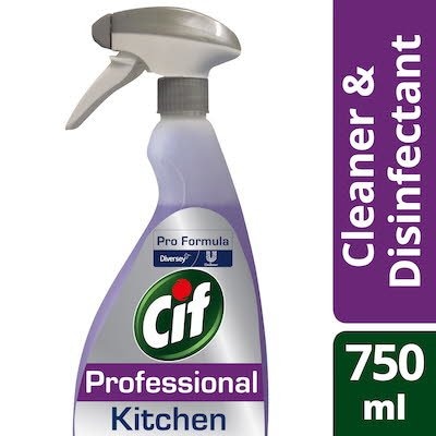 Cif Pro Formula 2in1 Kitchen Cleaner Disinfectant Spray 750ml - 