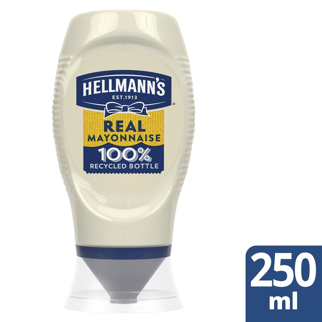 Hellmann's Real Squeezy Mayonnaise 250ml - The Nation's Favourite Mayonnaise* offers the Classic Hellmann's taste, texture and creaminess.