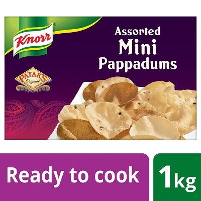 Knorr Patak's Mini Pappadums 1kg - 