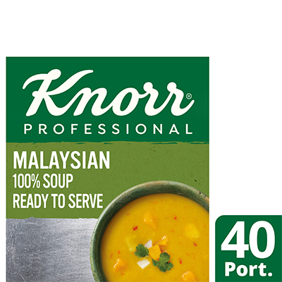 Knorr Professional 100% Soup Malaysian 4 x 2.5kg - Delight your customers with new Asian style Knorr 100% Soups.