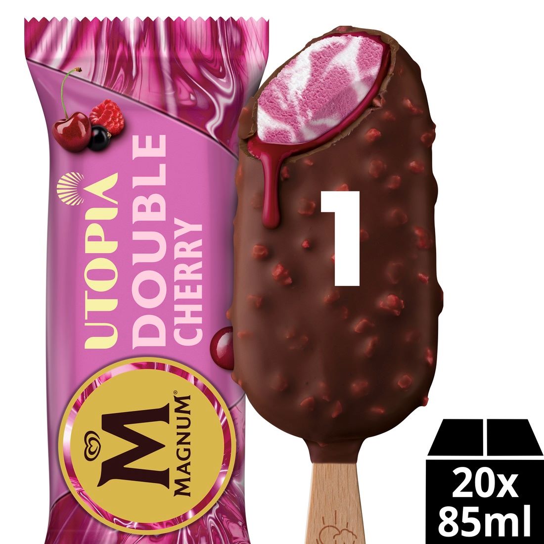 Magnum Utopia Ice Cream Sticks Double Cherry 85 ml - 
