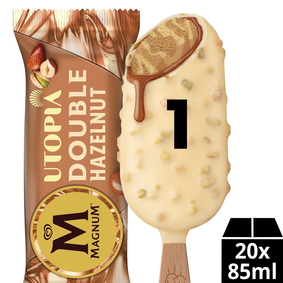 Magnum Utopia Ice Cream Sticks Double Hazelnut 85 ml - 