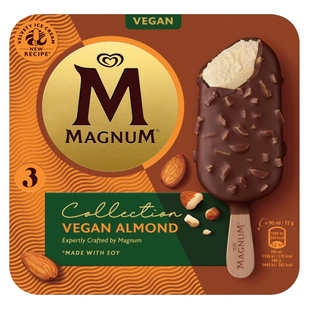 Magnum Vegan Ice Cream Sticks Almond 3x 90 ml - 