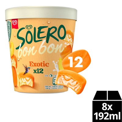 Solero Bon Bon Ice Cream Frozen Snack Exotic 192 ml 12MP - 
