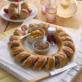 Mustard glazed sausage & apple roll Mustard glazed sausage & apple roll