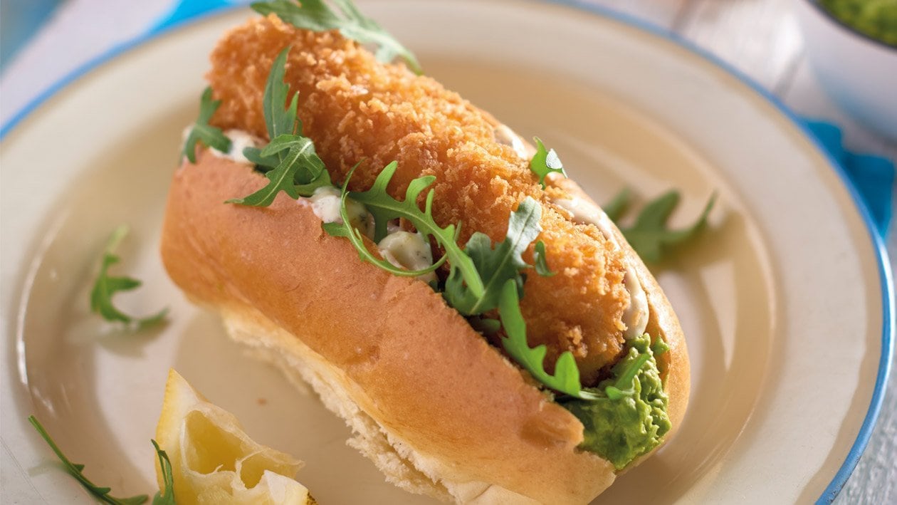 Posh fish finger sandwich with COLMAN'S tartare sauce – recipe