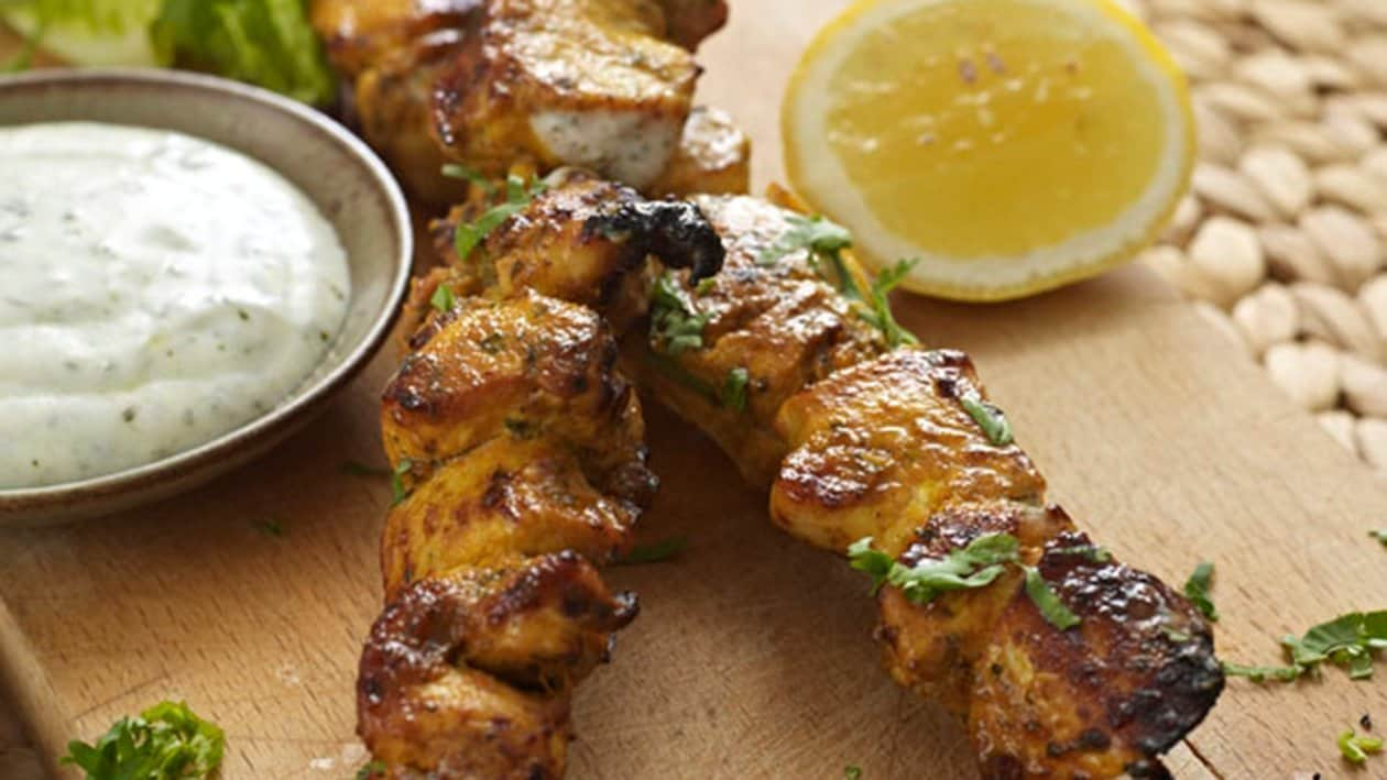 Sticky chicken skewers – recipe