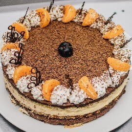 Chocolate and Mango Gateau