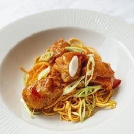 Sweet & Sour Chicken Balls  with noodles Sweet & Sour Chicken Balls  with noodles