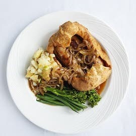 Toad in the hole with brown ale gravy Toad in the hole with brown ale gravy