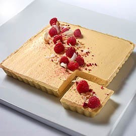 Raspberry and coconut Mango mousse tart Raspberry and coconut Mango mousse tart