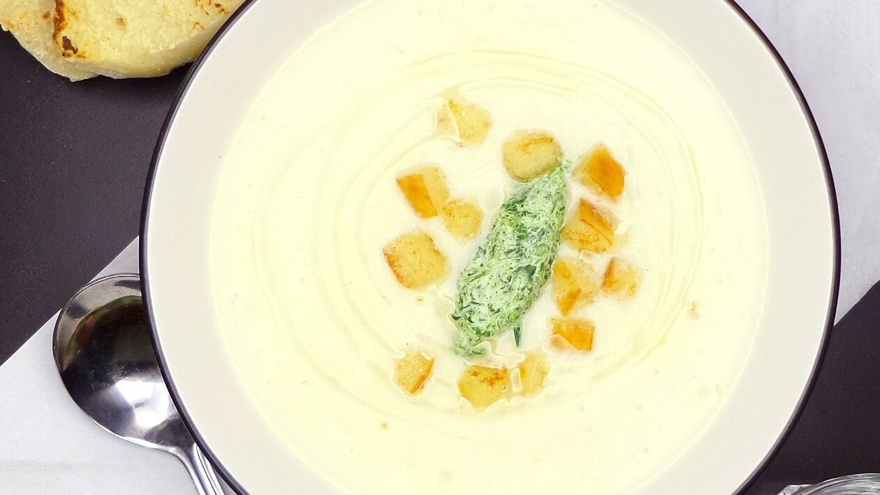 Brian Lane's Cream of Parsnip with Parsley Cream – recipe Brian Lane's Cream of Parsnip with Parsley Cream – recipe
