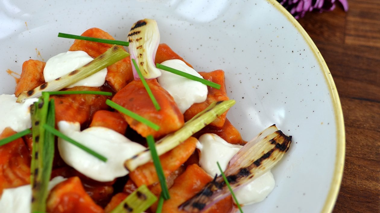 Sweet potato gnocchi with goat cheese – recipe