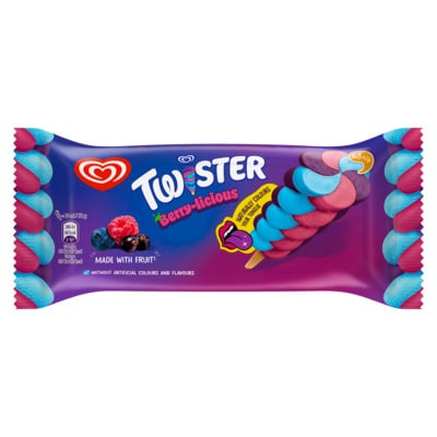 Twister Berry-licious 70ml - A taste explosion in an ice lolly that naturally colours your tongue, these ice lollies are bursting with juicy freshness, perfect for a snack to grab on the go.