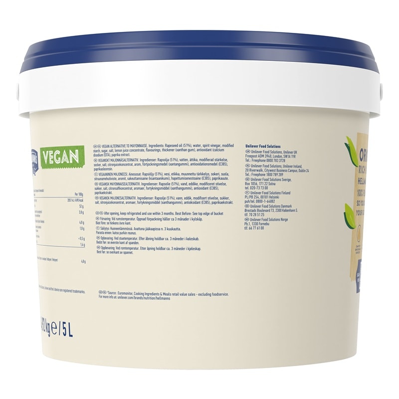 Hellmann's Vegan 1.97 kg (2L) - Original Hellmann’s taste, 100% plant-based.