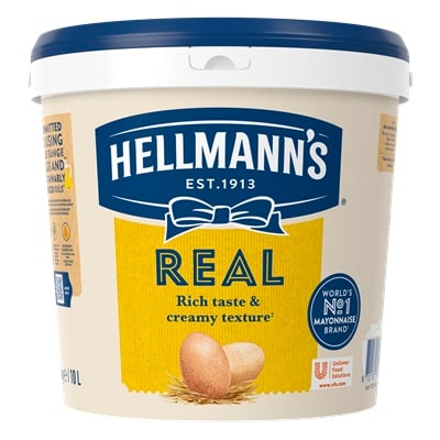 HELLMANN'S Real Mayonnaise 10L - Hellmann's is the best mayonnaise brand, made only with real ingredients. Delight your guests with our mayonnaise sauce