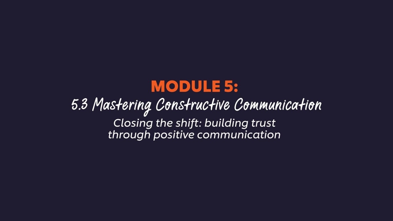 Building Trust through Positive Communication